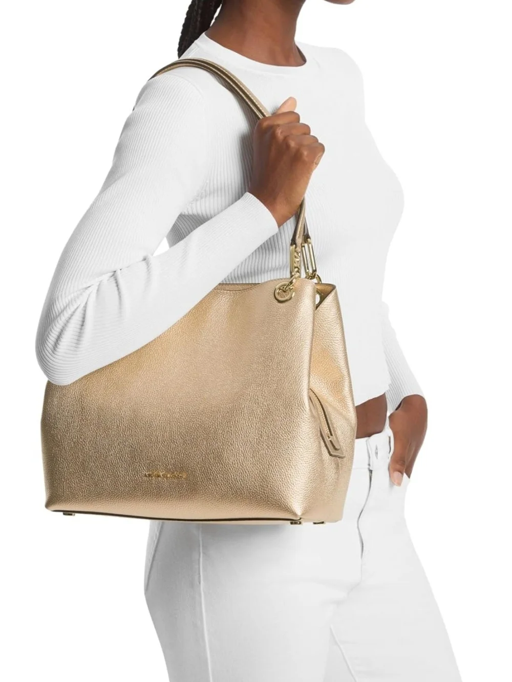 Michel Kors Tote Bag Golden Color Original Price $358 Selling It $250 7186834774